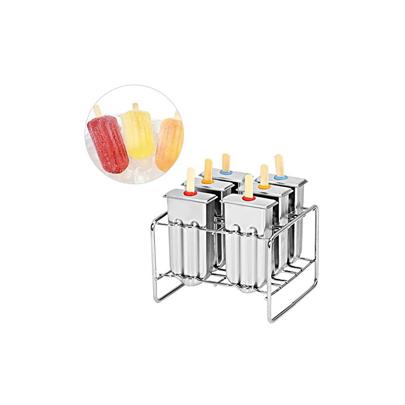 Kit de moldes para paletas de hielo de acero inoxidable,