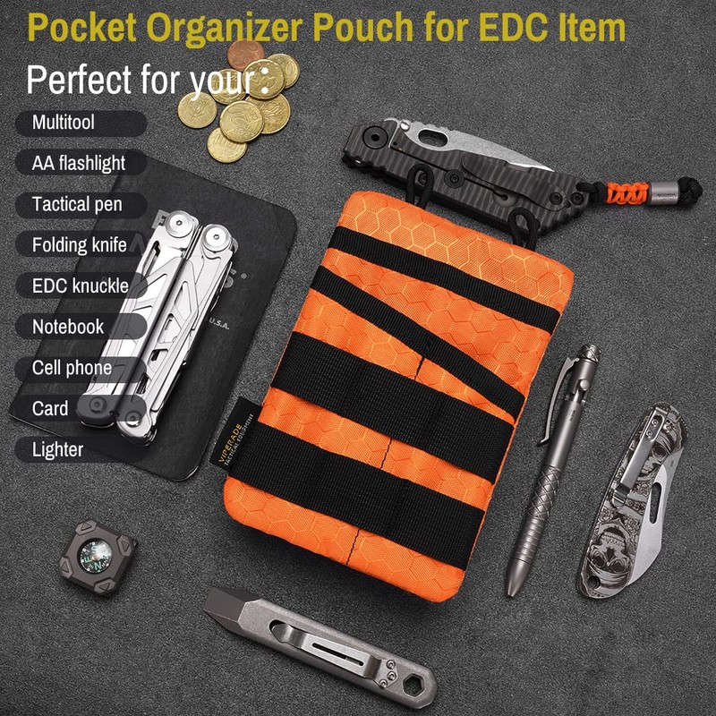 VIPERADE VE3-P Pocket Organizer Pouch, Small EDC Pocket Pouch with