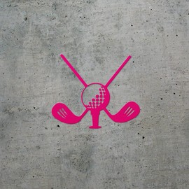 Transparent Decal Stickers of Golf Ball with Crossed Clubs S (Pink) Premium Waterproof Vinyl Decal Stickers for Laptop Phone Accessory Helmet Car Window Mug Tuber Cup Door Wall NVCSKUS547353PI090622