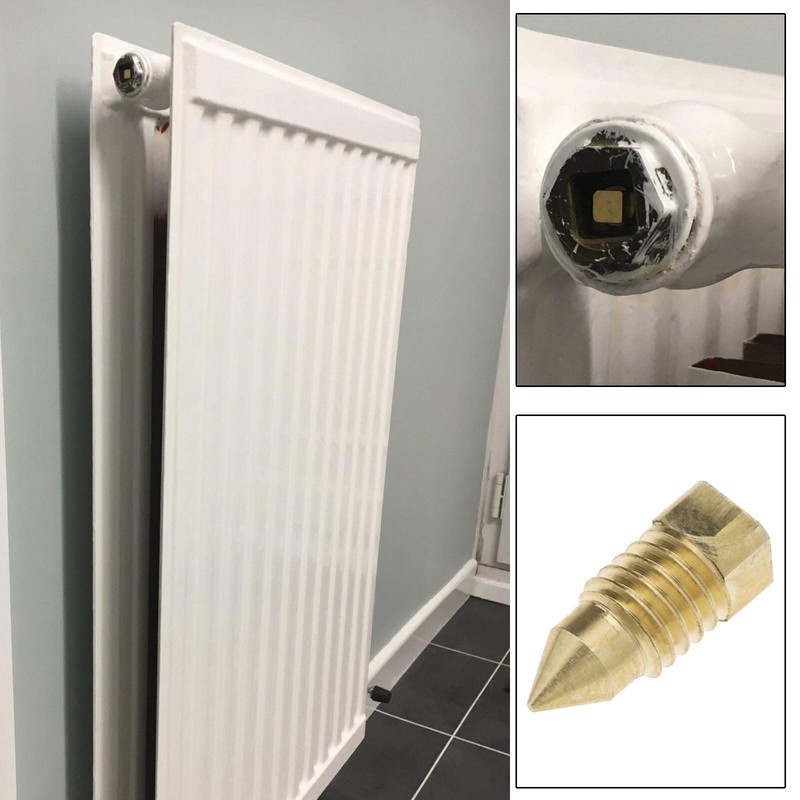 EMSea Heating Radiator Bleed Screw, Rotating Threaded Control for Bleed