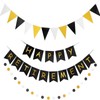 Glitter Happy Retirement Banner+2m Paper Circle Dots Hanging Garland Kit+1