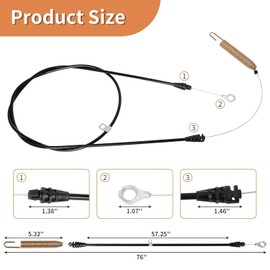 Thaekuns GY21106 GY20156 Clutch Control Cable for John Deere 100 and 300 Series Riding Lawn Mower Tractor