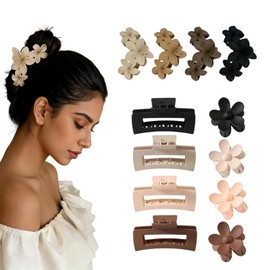 ENVR 12 Piezas Pinzas para Cabello Mujer, Set de Pinzas para Cabello Flor | Garra Fuerte Para Pelo, Pinzas para Cabello de Mujer, Antideslizantes Pinzas para el Pelo, Para Citas, Viajes y Fiestas