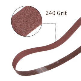 Kozelo 12pcs Sanding Belts 13mm x 452mm 240 Grit Sandpaper Belt Strips for Sanding Paper Wood Painting Sanding Metal Polishing