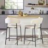Walker Edison Modern Curved Back Counter Stool Filled Foam, Set