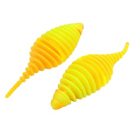 FTM Omura Baits Pongo 6.5 cm 3.2 g – 5 Rubber Baits, Flavour: Cheese, Colour: Neon Yellow
