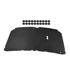 Zieichy Hood Insulation Pad w/ 20 Clips Compatible with Ford Super Duty 1999-2007, Fit for Ford Excursion 2000-2007, Black