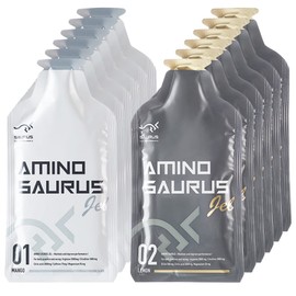 AMINO SAURUS GEL(アミノサウルス ジェル) アルギニン2000mg シトルリン1000mg クエン酸2000mg マグネシウム50mg カフェイン75mg レモン味 マンゴー味 2種各6合計12個入り 国産