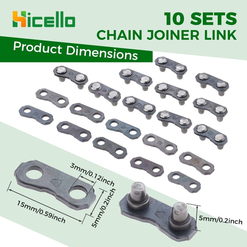 Hicello 3PCS Pocket Chainsaw Breaker Chain Saw Repairing Mending Tool
