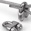 8Pcs Stainless Steel Wire Rope,M3 Cable Clamp,Adjustable Wire Clamps,for Wire