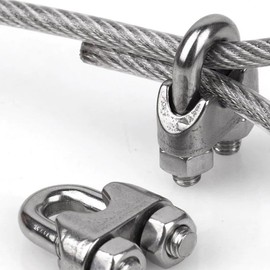 8Pcs Stainless Steel Wire Rope,M3 Cable Clamp,Adjustable Wire Clamps,for Wire Rope Fixed
