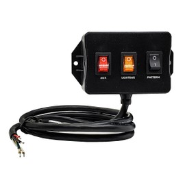 15A Dual Output On/Off Rocker Switch Control Box with Momentary Switch for Dynamic Flashing Pattern Control for Emergency Beacon Warning Strobe Lights