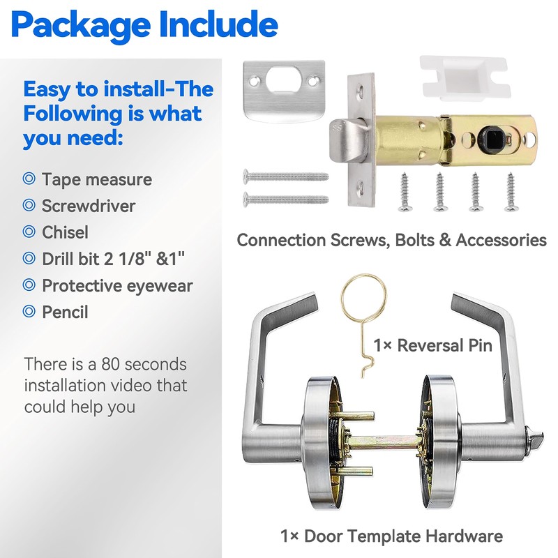 Onedaful Cuzofu Privacy Indicator Lever Lock Inuse or Vacant, Occupied