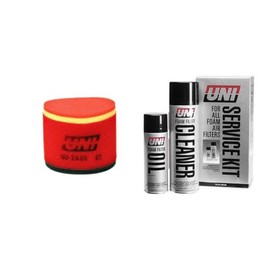 UNI Filter Dual Stage compatible with Suzuki LTR450 + Cleaning Kit