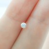 moonlidesigns Tiny Nose Stud 22 gauge Sterling Silver Crystal Nose