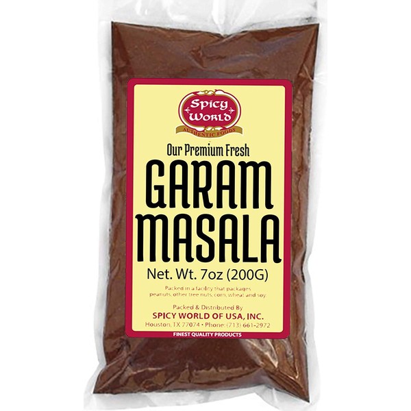 Spicy World Garam Masala 7-Ounce (15 Premium Spice Blend) - Salt Free