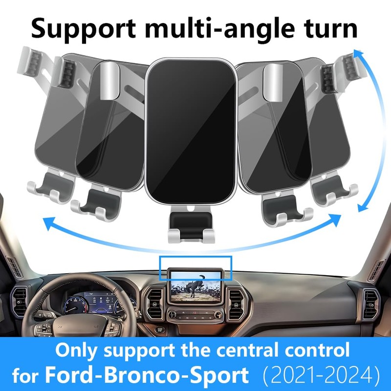 LUNQIN Car Phone Holder for Ford Bronco Sport 2021 2022