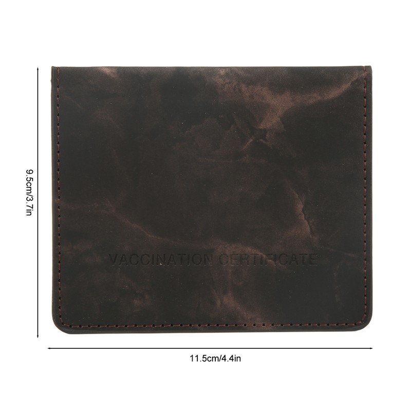 4pcs Vaccination Certificate Holder Marbling Waterproof PU Leather Vaccine Card