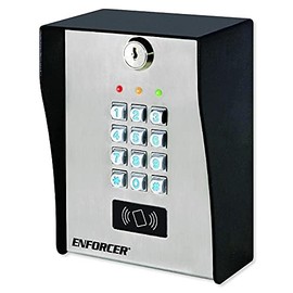 Seco-Larm SK-3133-PPQ Heavy-Duty Outdoor Access Control Keypad with Proximity Reader, Heavy-duty Stainless-Steel Faceplate with a Coated Steel Backing, 12~24 VAC/VDC Operation, IP66 Weatherproof