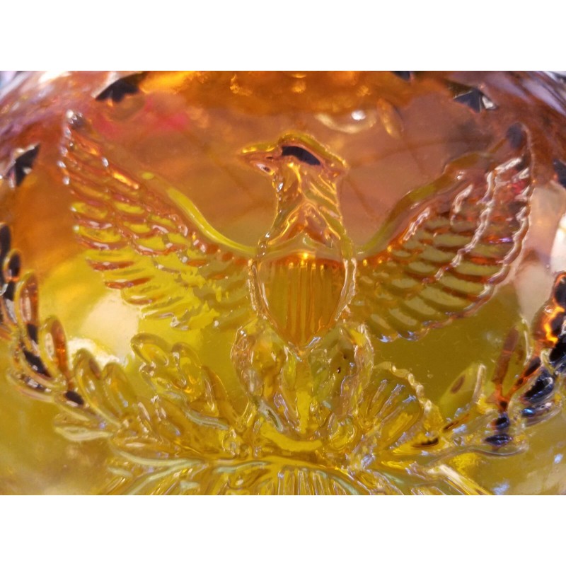 H & H NOS Vintage Amber 10" Glass Shade -