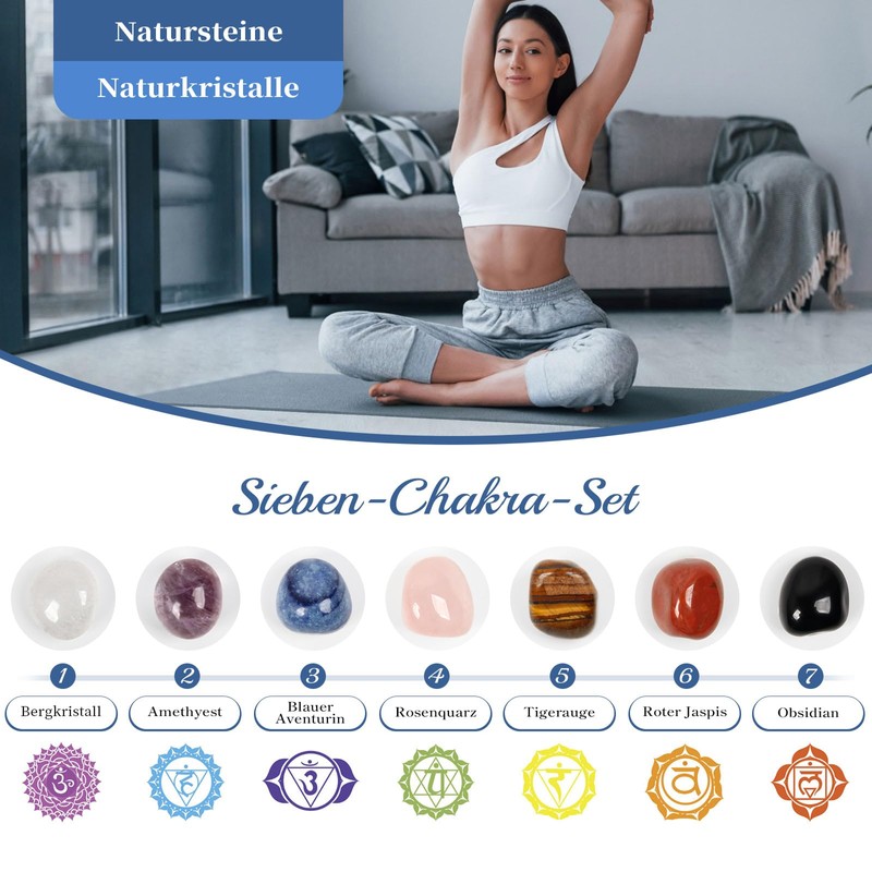24-Piece Gemstone Set, Polished Tumbled Stones for Children and Collectors