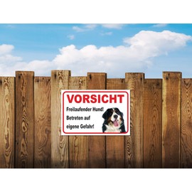 'Beware of the Dog Sign – Caution Bernese Mountain Dog Freilaufender