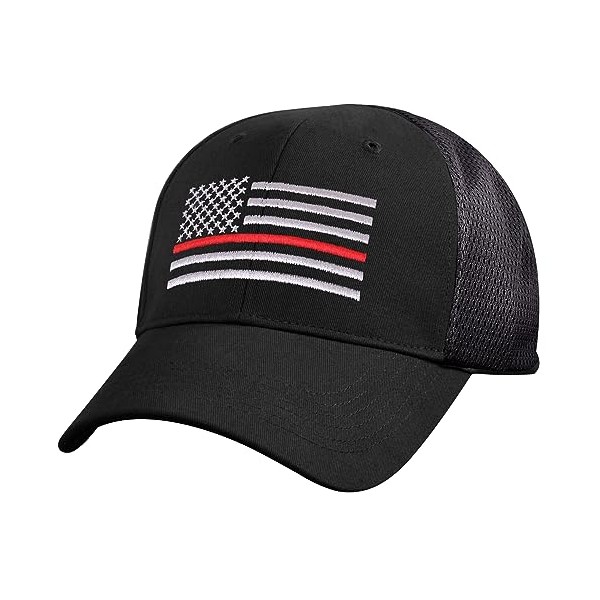 Rothco 7493: Mesh Back Thin Red Line Tactical Cap