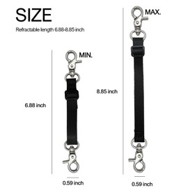 Adjustable Backup Safety Clip for Small Dogs, Double Ended Gentle Slip Collar Clip for Dog Harness Leash