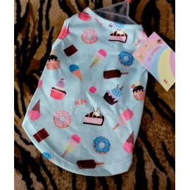 Unbranded Pet Tee Dog or Cat Summer Cupcakes and Ice Cream xs sm med ea, New w/ Tag!