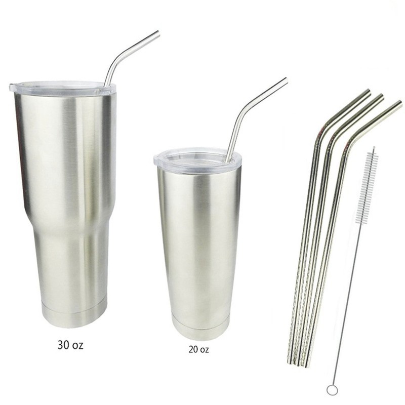 MIXIAO Stainless Steel Drinking Straws, Reusable Metal Drinking Straws with