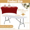 Wind Red Spandex Tablecloths 6ft for Rectangle Table,Stretchable Tablecloth Washable