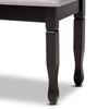 Baxton Studio Grey Upholstered and Brown Finished Wood Dining Bench