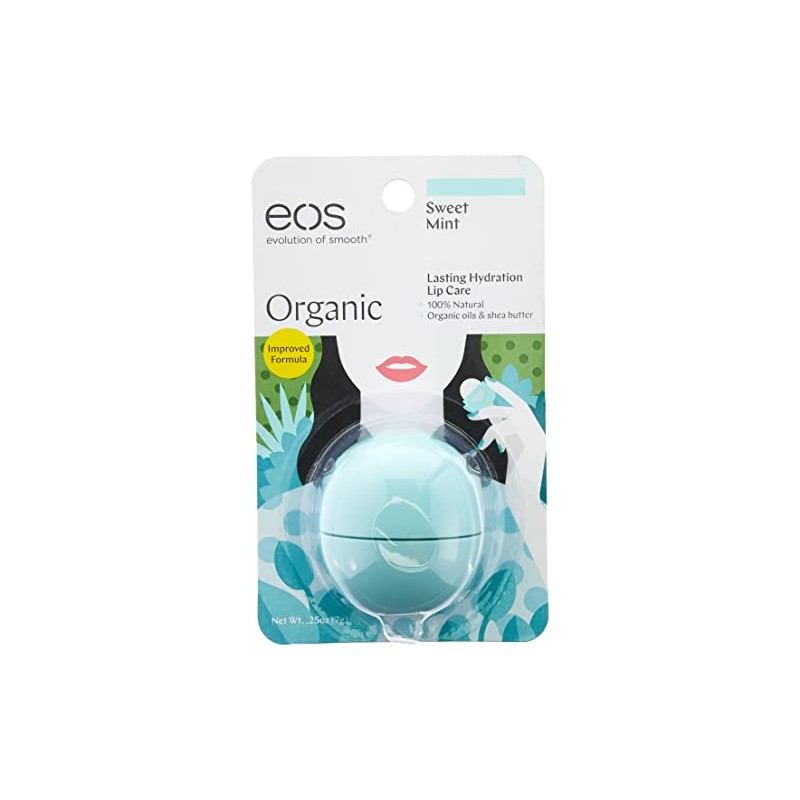 EOS, Sweet Mint Organic Lip Balm Sphere, 0.25 Ounce