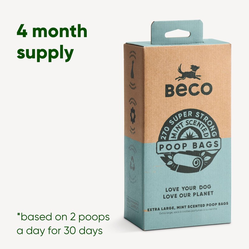 Beco Strong & Large Poop Bags - 270 Bags (18
