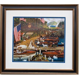 Charles Wysocki Lost in the Woodies Newly FRAMED Art Americana Rural