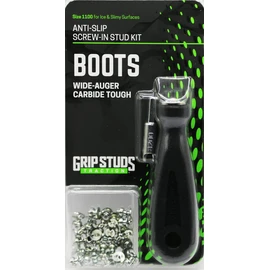 1100-1.9 mm Prominence GRIPSTUDS Boot Studs, Pack of 28 Solid Tungsten Carbide Tipped Screw in Studs for Improved Traction in Felt Boot Soles Includes Installation Tool