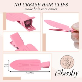 obeoby 12 Pcs No Bend No Crease Hair Clips, Hair Clips Barrettes for Styling for Woman Girl Makeup