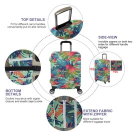 GOXUNYUAN Travel Luggage Cover, Suitcase Protector Bag Fits 19-20 Inch Luggage Colorfulmaple