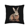 Flemish Giant Rabbit Throw Pillow