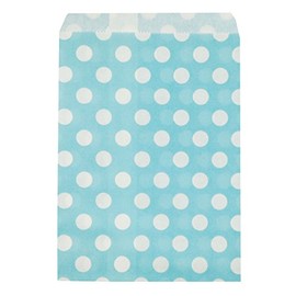 Wrapables Polka Dot Favor Bags, Light Blue (Set of 25)