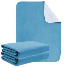 Washable Underpads Incontinence Pads for Kids, Adults, Elderly and Pets,Liquid Absorption Reusable Bedwetting - Waterproof Protective Pad for Bed,Floor Couch, Sofa and Car (2 Pack - 34x52)