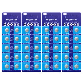 Yogamiler 40-Pack LR41 AG3 392 192 SR41 384 736 L736F Battery 1.5V Button Cell Batteries
