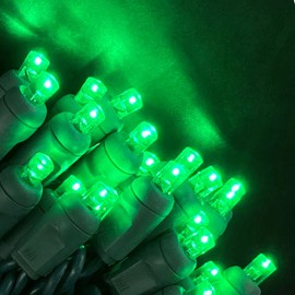 yongzhenlite 5MM Mini LED Christmas Lights,Led String Lights for Outdoor and Indoor Christmas Trees Decoration,Commercial Grade,Green Wire,17ft,UL Listed (Green)