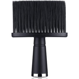 Rattmety Barber Brush Neck Duster Brush Hair Cutting Brush Soft Barber Neck Duster Hair Cleaning Dusting Brush Barber Supplies for Brushing off Hair Around Neckline and Ears, Black