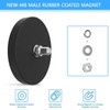 Liftsun Anti-Scratch Mounting Magnets,130lbs Rubber Coated Super Strong Rare Earth