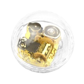 Sinzyo Cylinder Music Box, Acrylic Musical Box, Christmas Gift, Birthday Gift, Kindergarten Entrance Celebration, Interior Goods, Perfect as a Small Gift for Your Friends (Clear Ball Shape, Song: Fur Elise)