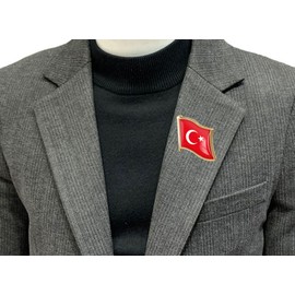 vmcoatdu Turkey Türkiye Flag Pin Badge International Travel Brooch Metal Alloy Souvenir Pin for Hat Clothes Backpack (Turkey)