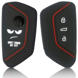 FOAMO Autoschlüssel Hülle Kompatibel mit VW, SEAT, SKODA, CUPRA Autoschlüssel - Silikon Schlüsselhülle - Schlüsselhülle - Schutz für Autoschlüssel Don't Touch My Key