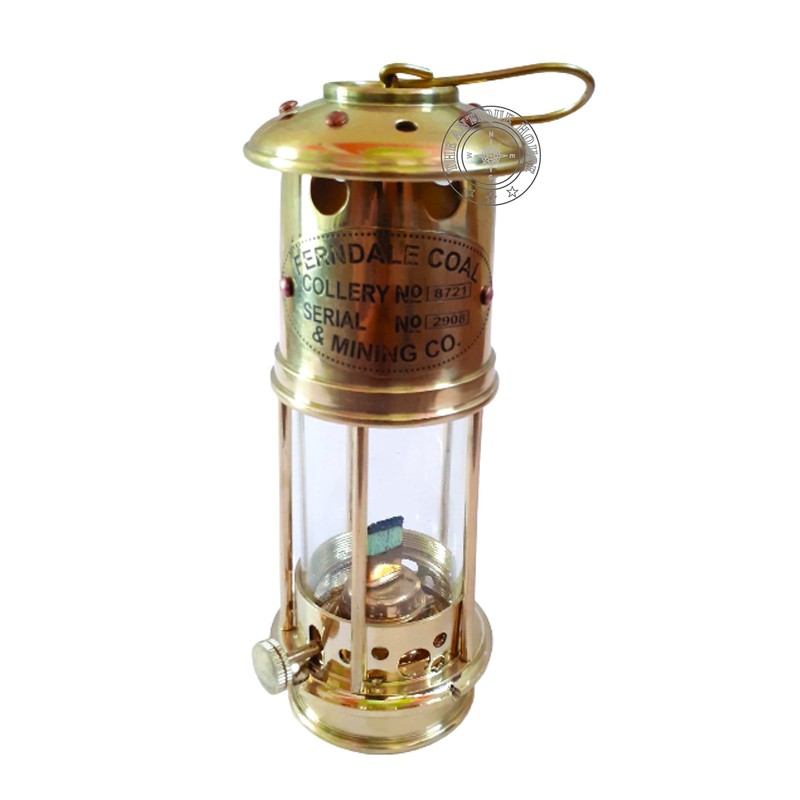 100% Working Brass 7" Miner Lamp Antique Maritime Ship Boat