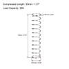 TA-VIGOR 5Pcs Compressed Spring, 15mm OD,1mm Wire Size, 70mm Free